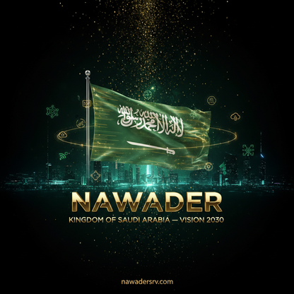 Saudi Flag Vision 2030 - Nawader