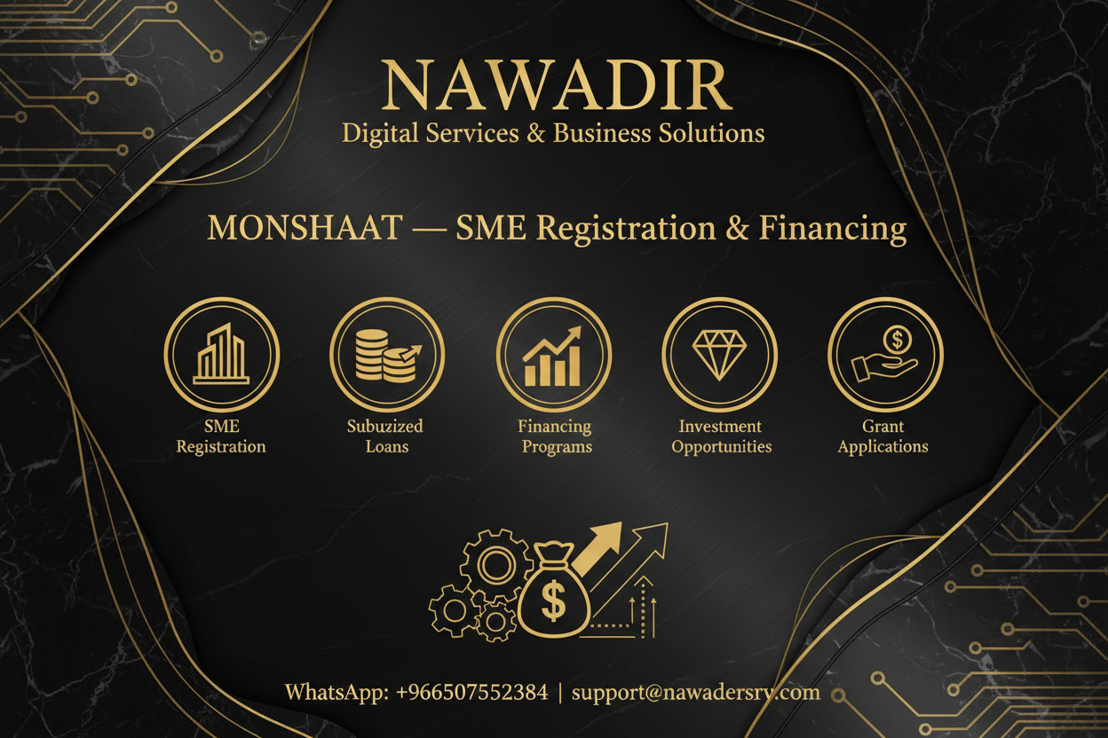 MONSHAAT SME Registration and Financing Programs - Nawadir