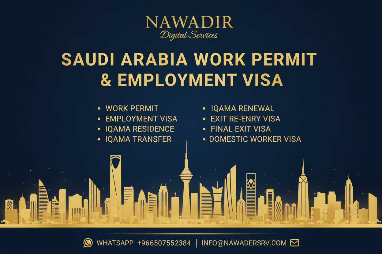Saudi Arabia Work Permit and Iqama - Nawadir