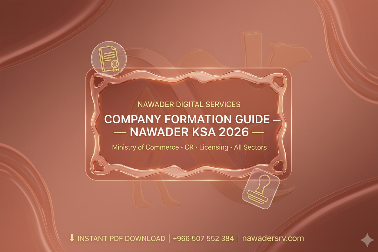 Company Formation Guide KSA 2026 Rose Gold - Nawader Digital Services