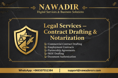 Legal Contract Drafting and Notarization - Nawadir Digital Services