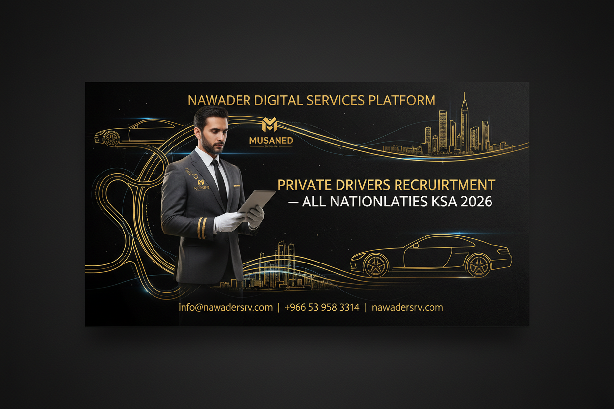 استقدام سائقين خاصين جميع الجنسيات 2026 | نوادر
