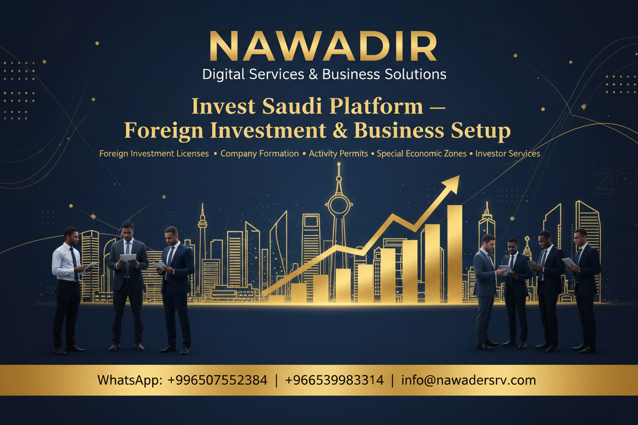 Invest Saudi Foreign Investment Business Setup Platform - Nawadir