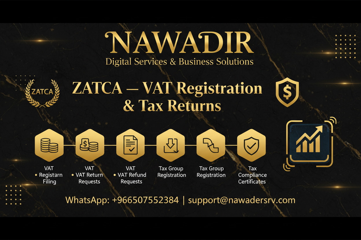 ZATCA VAT Registration and Tax Returns - Nawadir