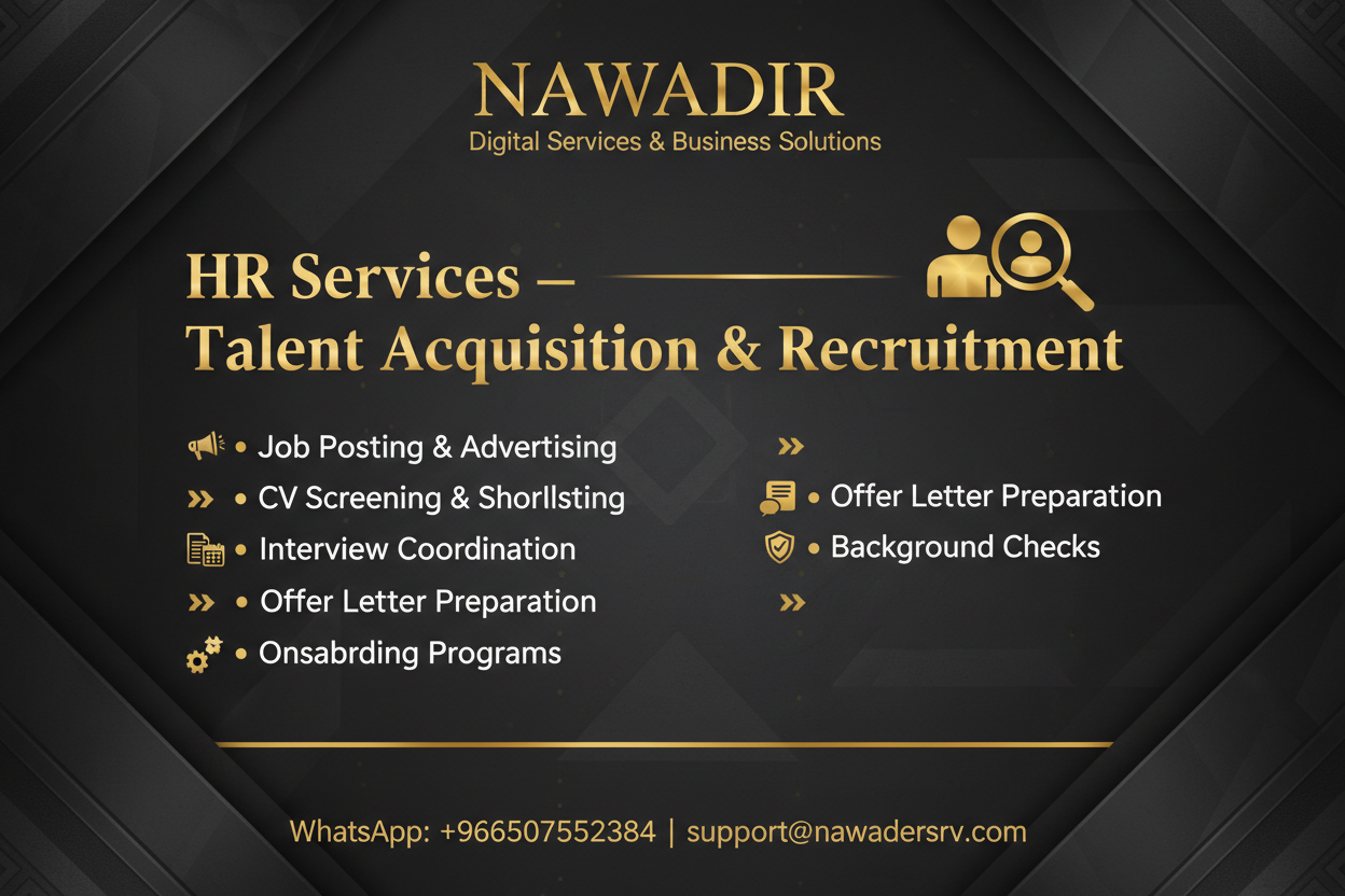 HR Talent Acquisition and Recruitment - Nawadir
