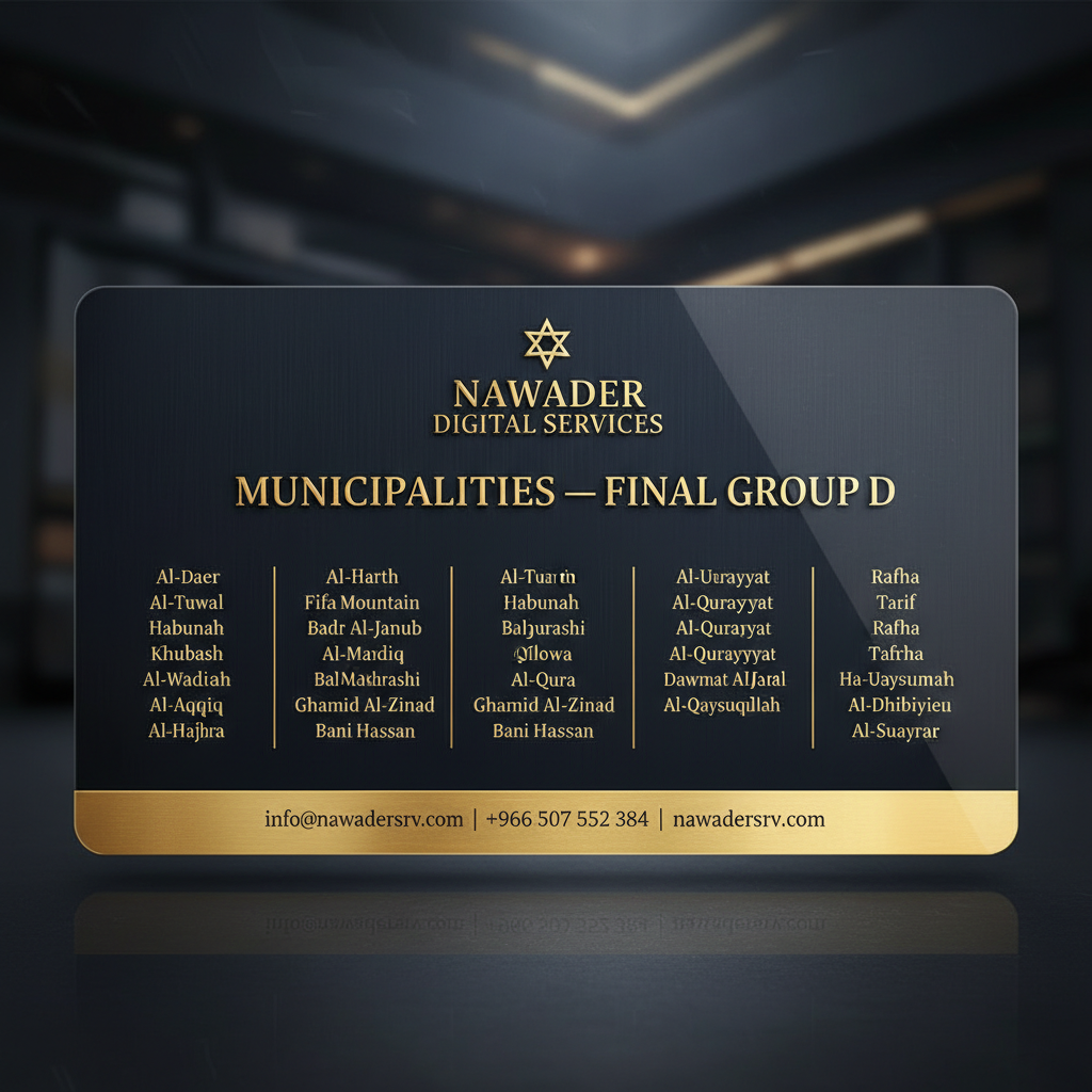 Municipalities Final Group D - Nawader
